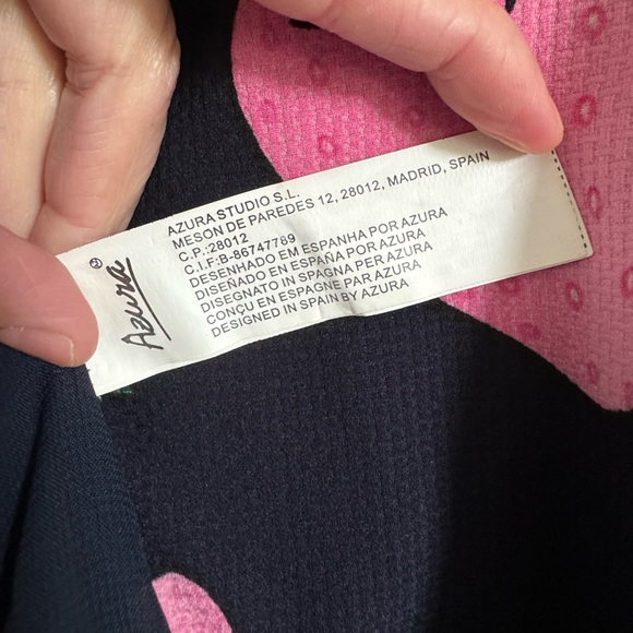 Strawberry Navy Blue Mini Dress, Size M. Purchased from Spain. - Picture 4 of 6